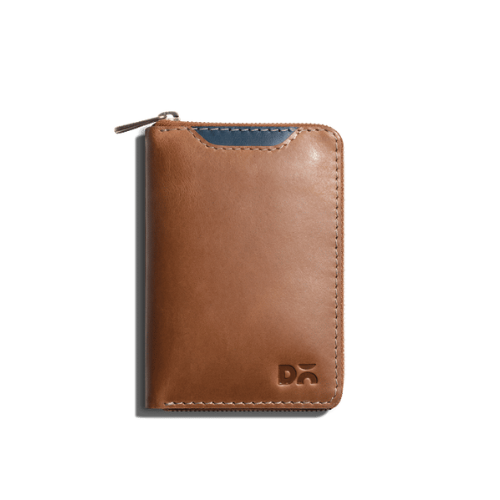 Cider Brown Zip-Around Leather Wallet